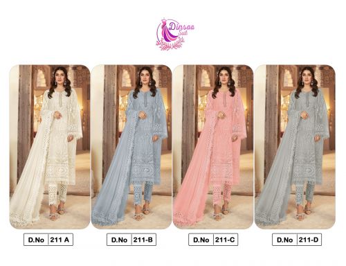 Dinsaa 211 Pakistani Salwar Suits Catalog